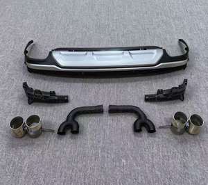 เหมาะสำหรับออดี้ Q7อัศวินดำ SQ7สีดำมันวาวด้านหลังสี่ด้านและท่อไอเสียแบบกระจายเสียงรอบทิศทาง - Product Image 4