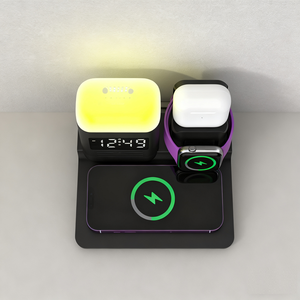 Station de charge de téléphone électrique à lumière LED multifonctionnelle 5 en 1 Nouveau produit Adaptateurs de chargeurs adaptés à plusieurs appareils - Product Image 6