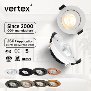 Đèn LED âm trần COB chống nước IP44, có thể điều chỉnh, không viền, 3 chế độ màu sắc, đèn LED âm trần thông minh - Product Image 1