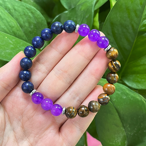 9 pièces/ensemble de bracelets de perles de pierre magique, symbolisant le rêve, la paix, la richesse, l'amitié, la bonne chance, l'amour et la protection - Product Image 6