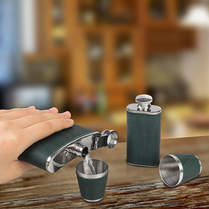 Juego de Petaca de acero inoxidable, Petaca de regalos para hombres, 8OZ, Bar, fiesta, Camping, barbacoa, Petaca de bolsillo portátil - Product Image 6