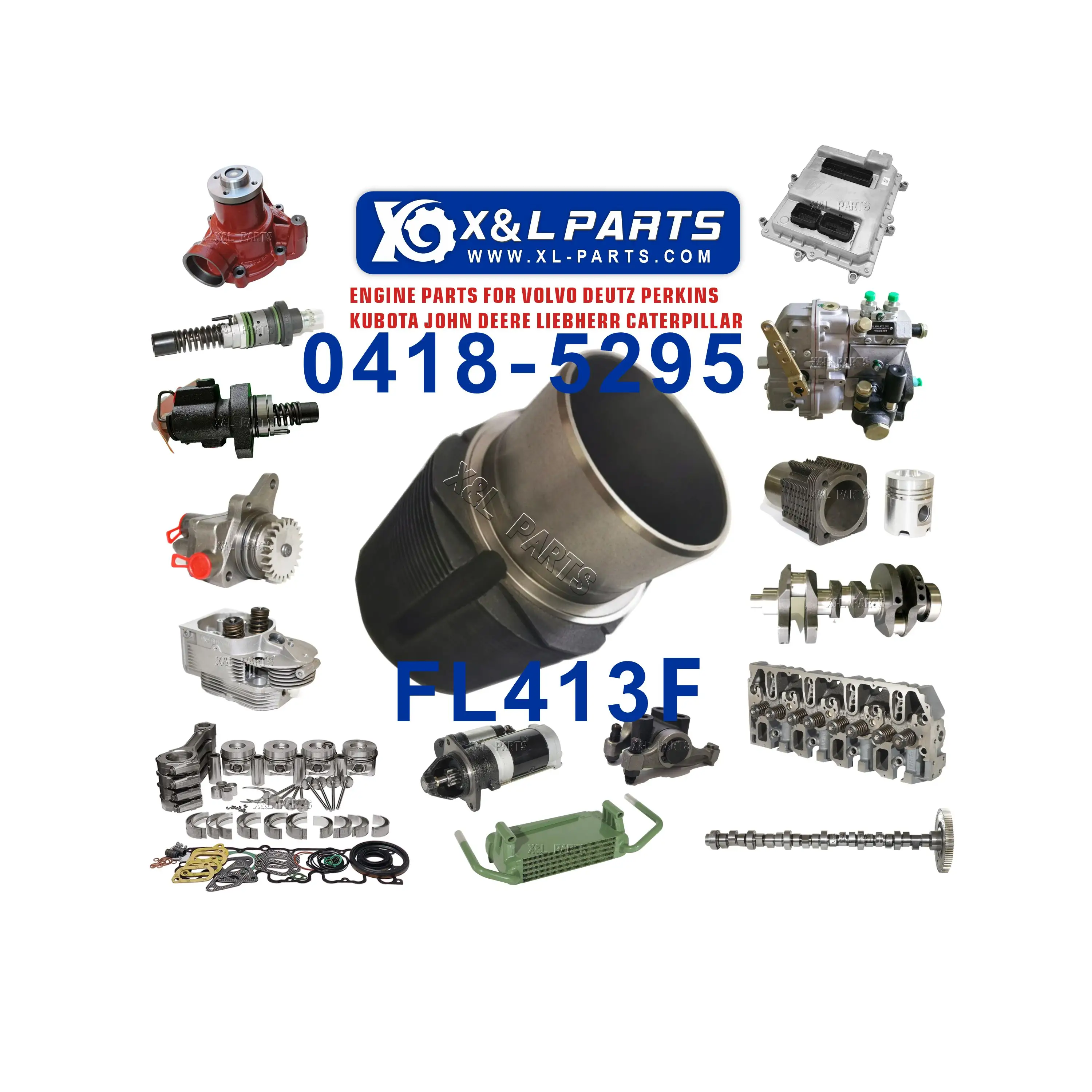 X & L fldeuSİLİNDİR GÖMLEĞİ 02423579 02423577 04185295 DEUTZ F6L413F/FR/FW F8L413F/FW F10L413F/FW F12L413F/FW için