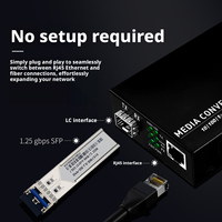 Transceptor de Fibra Óptica SFP, Transductor Fotoeléctrico Gigabit 1-Fibra-1-Cobre de Puerto LC Simple/Doble, Convertidor de Medios SFP