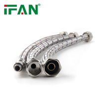 Tuyau flexible en acier inoxydable de tous types IFAN, tuyau flexible de 1/2 pouce, noyau en acier, capuchon en acier, tuyaux de plomberie