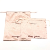 Extension de cheveux, emballage personnalisé, sac en Satin avec cordon de serrage, sac cadeau en Satin de soie pour vêtements de Lingerie avec Logo personnalisé