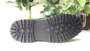 Botas Tácticas de Combate HBAP01, Botas de Tobillo de Cuero de Grano Completo, Antipinchazos, Botas Tácticas Resistentes, Suela de Goma Antideslizante - Product Image 5