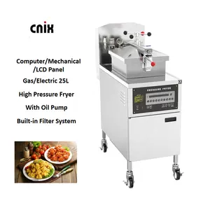 25l Mechanical Control Commercial Gas Deep Chicken Fryer With Oil Filter