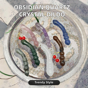 Kristal Kuarsa <span class=keywords><strong>Obsidian</strong></span> Alami Grosir, Dildo Kaca, <span class=keywords><strong>Penis</strong></span> Buatan Kristal, Tongkat Pijat Kristal, Kerajinan Kristal Lainnya - Product Image 2