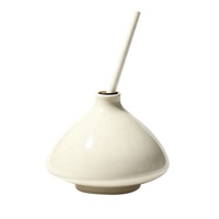 Diffuseur de parfum en céramique blanche en forme de dôme minimaliste, flacon vide pour huiles essentielles, décoration d'intérieur, contenant de parfum