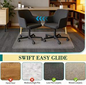 <span class=keywords><strong>Tapis</strong></span> <span class=keywords><strong>de</strong></span> sol antidérapant en PVC 36x48 pour <span class=keywords><strong>chaise</strong></span> <span class=keywords><strong>de</strong></span> <span class=keywords><strong>bureau</strong></span>, <span class=keywords><strong>tapis</strong></span> <span class=keywords><strong>de</strong></span> <span class=keywords><strong>bureau</strong></span> à poils mi-courts/bas, conception robuste à picots - Product Image 4