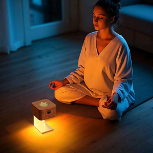 Lampada da Tavolo Notturna Personalizzata in <span class=keywords><strong>Legno</strong></span> di <span class=keywords><strong>Noce</strong></span>, Decorazione da Parete per Casa e Stanza, Moderna, Ricaricabile, Luce Calda con Cambio Colore - Product Image 3