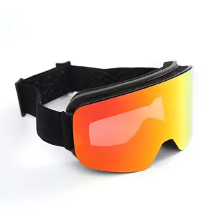 Lunettes de ski sans monture Lentilles interchangeables Lunettes de soleil anti-buée UV400 Hommes Femmes Motoneige Ski Googles