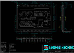 จอแสดงผล <span class=keywords><strong>LCD</strong></span> แบบโมโนโครม htn <span class=keywords><strong>7</strong></span>ส่วนแผงเครื่องวัดความเร็ว - Product Image 3