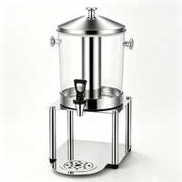 FLEY – Élégant service à boissons en acier inoxydable avec support surélevé, couvercle dôme et robinet pour mariages en extérieur, buffets et traiteurs