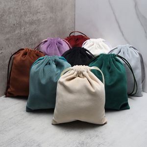 ถุงกำมะหยี่สีดำแบบกำหนดเองพร้อมเชือกผูก สำหรับใส่ของใช้ในบ้าน ใช้ถุงกำมะหยี่พร้อมโลโก้ - Product Image 5