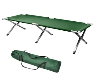 Cama de camping plegable portátil para adultos, cuna de aluminio para exteriores