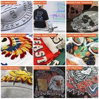 Camisetas Personalizadas al por Mayor con Impresión DTG, Camisetas Extra Grandes de Algodón Vintage con Lavado Ácido, Camiseta Gráfica de Manga Larga Tipo Waffle