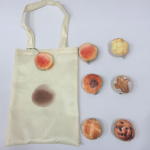 Tas Lipat Bentuk Roti Motif Kartun yang Dapat Disesuaikan, Pegangan Tangan Panjang, Bahan Polyester Oxford 210D, Cocok untuk Belanja - Product Image 2