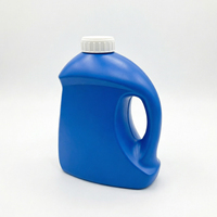 Bouteilles vides en plastique HDPE bleu JiSheng 2L 2.5L pour savon liquide et détergent, avec bouchon à vis et fermeture hermétique