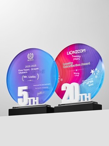 Trophée en cristal personnalisable pour anniversaire 2026, 5e anniversaire, 15e anniversaire, personnel exceptionnel, coopération des concessionnaires - Product Image 3