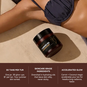 Gel Accélérateur de Bronzage au DHA et Huile de Coco Hydratant, Nourrissant et Lissant pour Soins de la Peau à la Carotte du Fabricant - Product Image 4