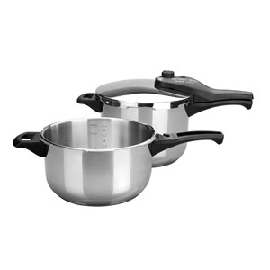 Olla a presión Tempo de 3L de acero inoxidable con tapa y asas para cocinar rápidamente - Product Image 1