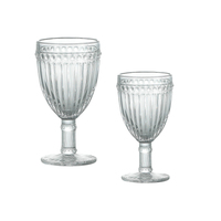 Verres à vin en verre coloré réutilisables, motif à pois et rayures verticales, style rétro, artisanat en relief, lavables au lave-vaisselle, compatibles micro-ondes, pour bar