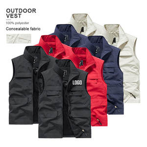 Gilet da pesca con Logo personalizzato da pesca per uomo che caccia con più tasche - Product Image 3