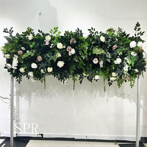 Rollo de Flores Artificiales de Seda, Rosas e <span class=keywords><strong>Hortensias</strong></span>, para Decoración de Bodas, Centro de Mesa Navideño, Estilo Europeo, Color Personalizable - Product Image 3