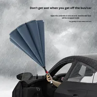 Nouvelle utilisation manuelle de voiture inversée à longue poignée Double couche femmes double usage soleil pluie grande taille deux personnes parapluie droit pour hommes