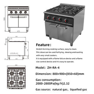 Fornello <span class=keywords><strong>a</strong></span> <span class=keywords><strong>Gas</strong></span> <span class=keywords><strong>a</strong></span> 4 fuochi, - Product Image 2