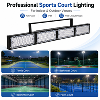 Solution d'éclairage LED anti-éblouissement 200W 300W 400W pour terrains de badminton avec conception de plan d'éclairage pour salle de sport intérieure