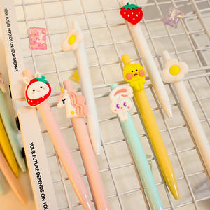 Stylo gel en plastique noir créatif, adorable, de style dessin animé, mignon et kawaii, pour l'écriture, 0,38 mm, 0,5 mm, 2022 - Product Image 2