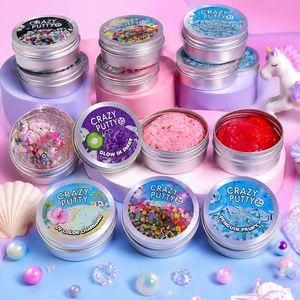 Rainbow Clear <b>Slime</b> Putty <b>Toy</b> Macaron Colorful Sequins Shiny Decorative Kids Activity Gift Shop Premium Bundle - Product Image 5
