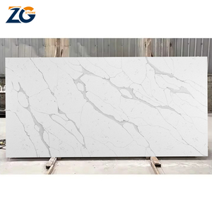 ZGSTONE chino Jumbo tamaño grande blanco Calacatta pulido Artificial <span class=keywords><strong>cuarzo</strong></span> piedra losas <span class=keywords><strong>cocina</strong></span> encimera placa <span class=keywords><strong>de</strong></span> mármol - Product Image 2