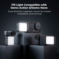 K&F Concept Compatible con DJI Osmo Action 6, Iluminación de Vlogging Recargable de Liberación Rápida, Mini Luz LED Magnética de Relleno