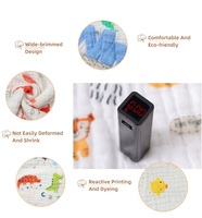 Serviette de bain en mousseline de coton biologique pour bébé, motif de dessin animé mignon, couvertures Babi, couverture pour nouveau-né à 6 couches pour les voyages, les pique-niques, tissée