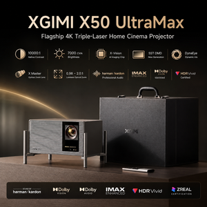 Projecteur XGIMI X50 Ultra Max DLP 4K HDR, haute luminosité 6000CVIA, laser tricolore, correction automatique de la distorsion trapézoïdale, pour usage domestique - Product Image 1