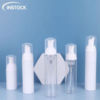 En stock pour plastique transparent 40ml 50ml 60ml Bouteilles à pompe à mousse pour le lavage des dents Emballage de mousse Distributeur de cosmétiques pour le lavage du visage