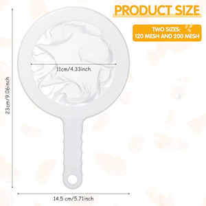 Colador de malla ultrafina de 80 a 400 mallas para cocina, cuchara de filtro de malla de nailon para leche de soja, café, leche, yogur - Product Image 2