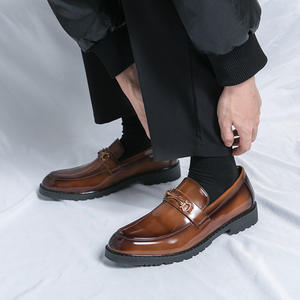 Zapatos Oxford Formales de Cuero Genuino para Hombre, Estilo 2026, Punta Cuadrada, Transpirables, Antideslizantes, Desodorantes, con Masaje - Product Image 3