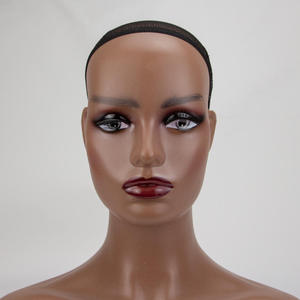 Maniquí realista negro de parte superior del cuerpo con hombros, modelo con correa de cadena, soporte inflable para exhibición de pelucas, molde de plástico para bufandas de seda, accesorio fotográfico - Product Image 2