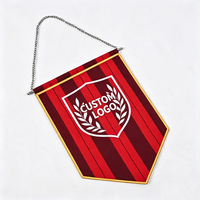 Drapeau de football en polyester à impression recto-verso sur mesure, fanions de football, mini drapeau mural suspendu