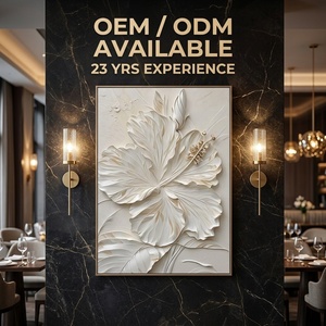 Art mural texturé 3D fait main en technique mixte Giclée pour projet d'aménagement intérieur de complexe de luxe, design professionnel pour l'hôtellerie - Product Image 2