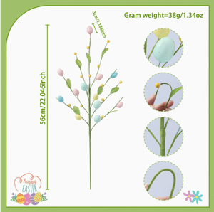DAMAI Wholesale <b>Easter</b> Decor Foam Egg Flower Bouquet Picks Sticks Floral Arrangement Decor for Party Tabletop <b>Ornament</b> Supplies - Product Image 5