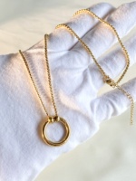 Pendentif personnalisé étanche plaqué or 18 carats, bijoux en acier inoxydable, fermoir mousqueton à pression, chaîne en boîte, collier unisexe