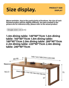 Mesa <span class=keywords><strong>de</strong></span> comedor larga <span class=keywords><strong>de</strong></span> madera maciza adecuada para sala <span class=keywords><strong>de</strong></span> estar, estudio Mobien, <span class=keywords><strong>biblioteca</strong></span>, escritorio <span class=keywords><strong>de</strong></span> estudio, mesa <span class=keywords><strong>de</strong></span> tablero grande para oficina para padres e hijos - Product Image 3