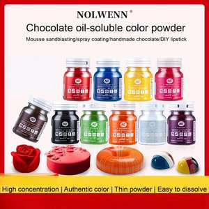 Colorant Alimentaire Naturel Biologique <span class=keywords><strong>Comestible</strong></span> en Poudre Soluble dans l'Huile pour Décoration de Gâteaux, Pigment de Qualité Alimentaire Jetable 15g pour <span class=keywords><strong>Mousse</strong></span> - Product Image 2