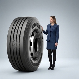 ยางรถบรรทุก AT512 385/65R22.5 ล้อ 24 นิ้ว ยางเรเดียลใหม่สำหรับงานหนัก ทนทานต่อการใช้งานกับล้อบอลลาสต์ - Product Image 1