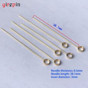 Bijoux permanents remplis d'or 14 carats équipés d'une broche de connexion à aiguille souple creuse circulaire de 3mm utilisée pour la production de bijoux de bricolage - Product Image 5
